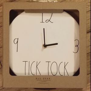 Rae Dunn Ceramic tick tock round clock